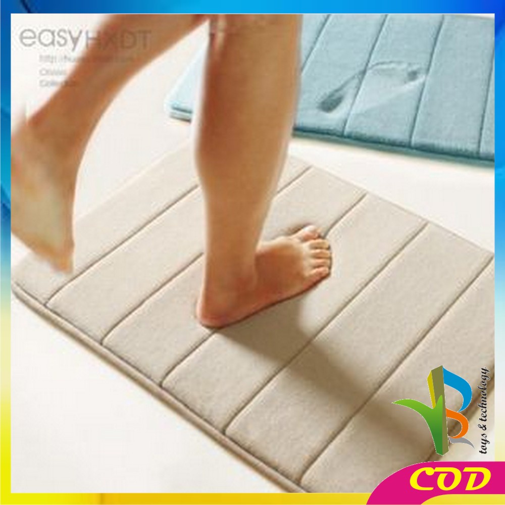 RB-C362 (80x60cm) Keset Kaki Anti Slip Bahan Memory Foam / Keset Dapur Anti Slip Menyerap Air / Alas Kaki Keset Kamar Mandi