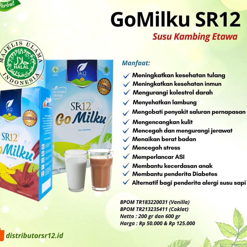 

Serbu sekarang Go Milku SR12 Halal Susu Kambing Etawa Premium Meningkatkan Kesehatan Inmun Aman Bumil Busui