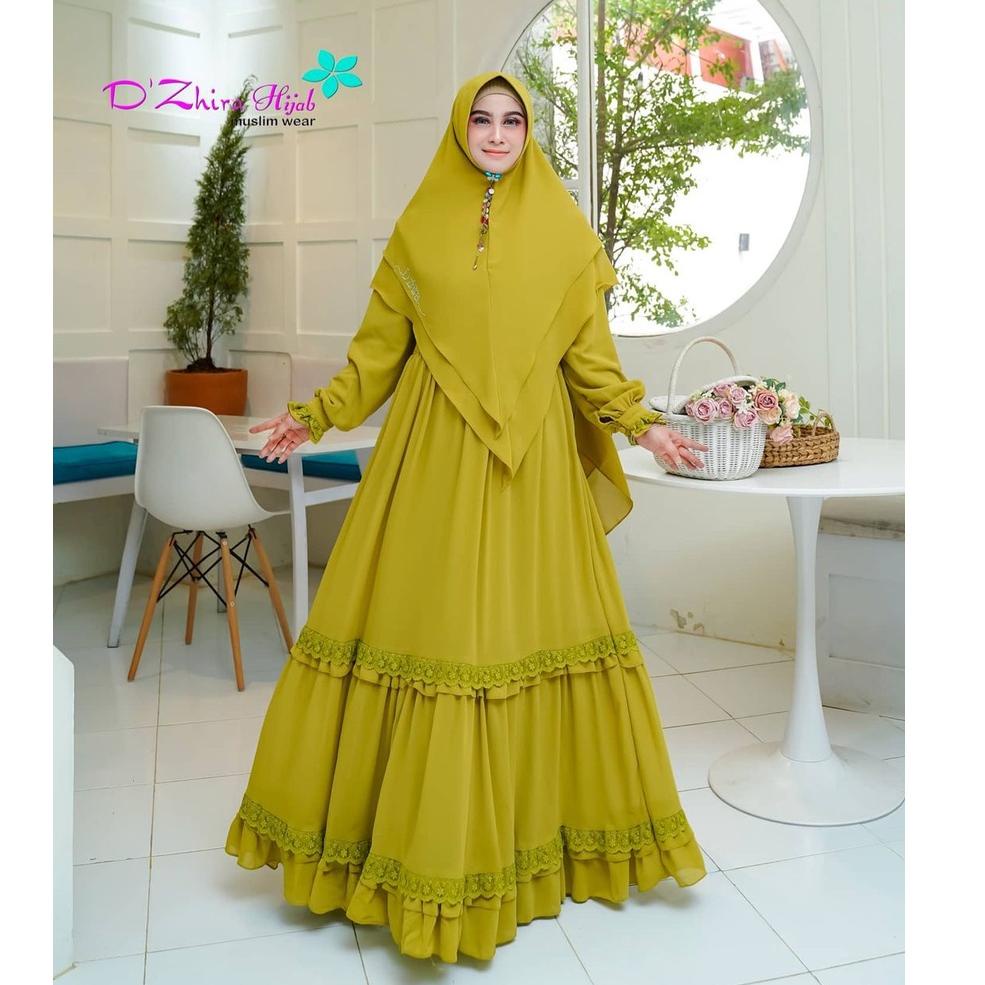 REKOMENDASI Kinara Syari Gamis Syari Ceruty Ootd Wanita Set Hijab Baju Wanita Jumbo Gamis Renda Sete