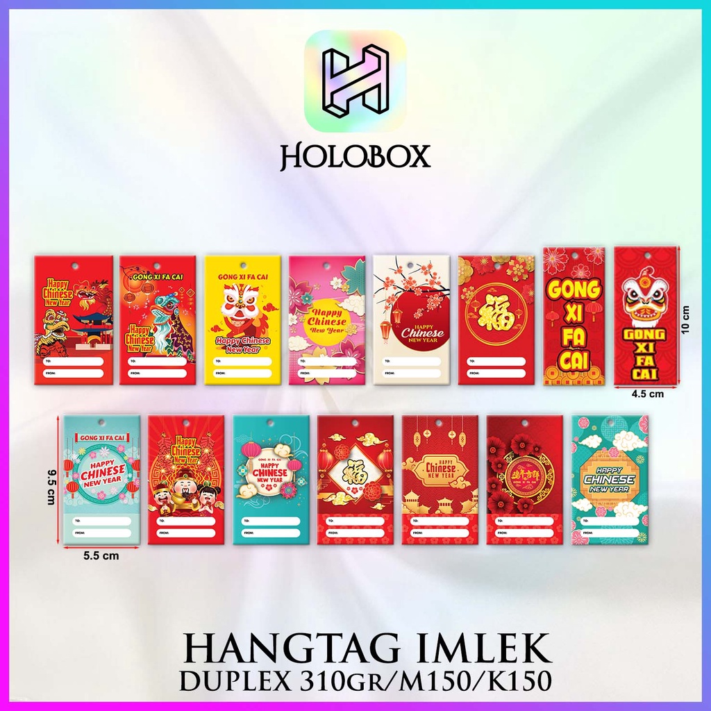 

Hangtag | Hangtag Chinese New Year | Hangtag Imlek | 9.5x5.5 cm | H39