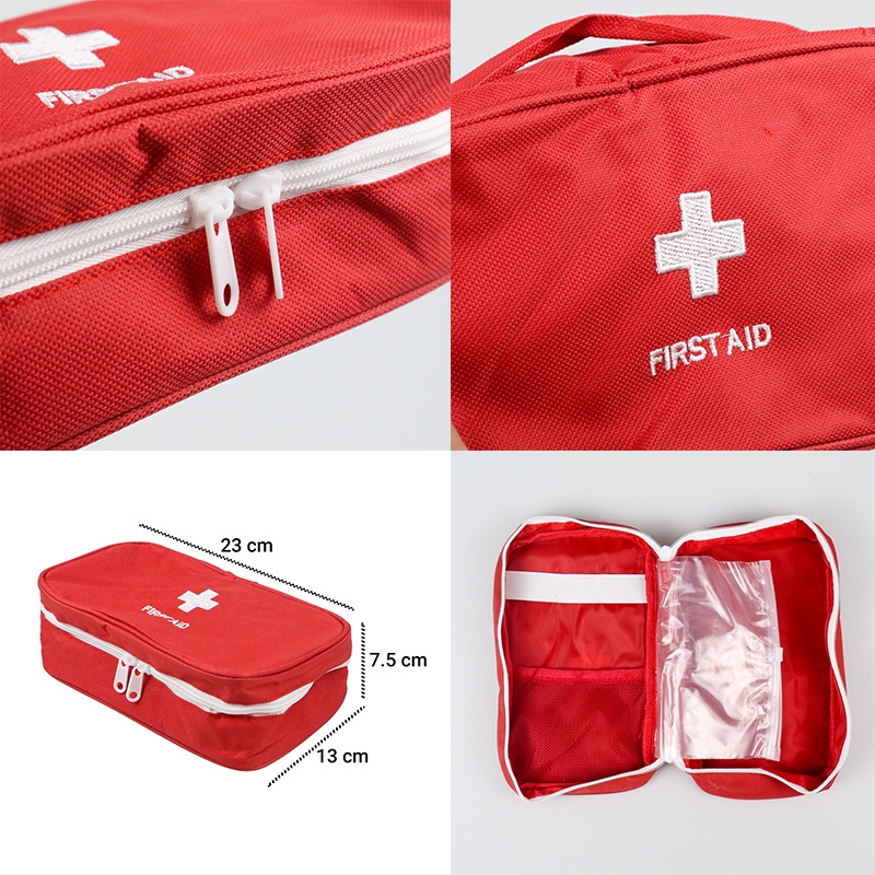 Kotak Darurat Medis Tas Obat P3K Traveling Kit Emergency Bag Organizer Alat Perlengkapan Mobil Kapas