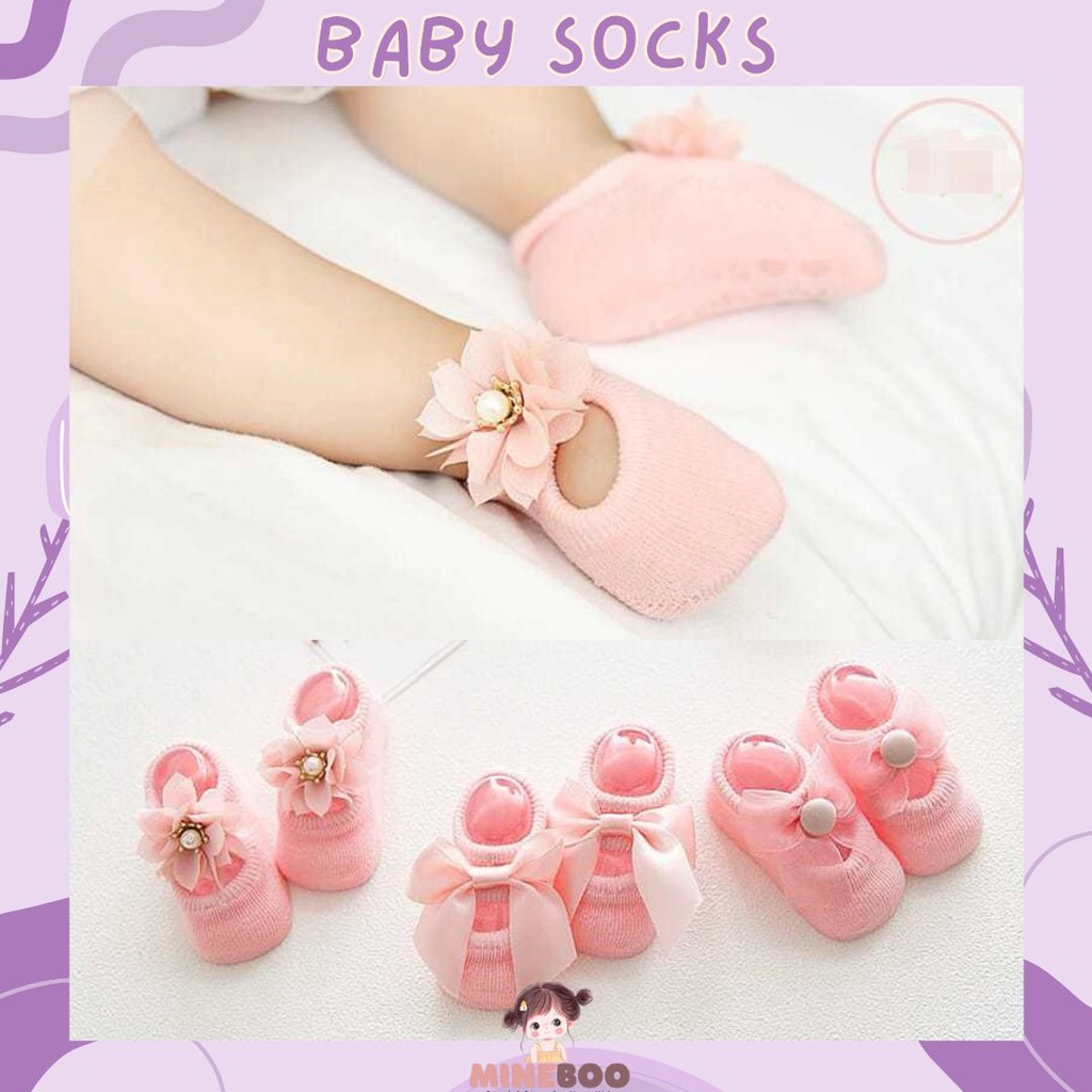 mineboo - A14 LALA PRINCESS Kaos kaki bayi perempuan kualitas premium motif 3 jenis(0-1th)