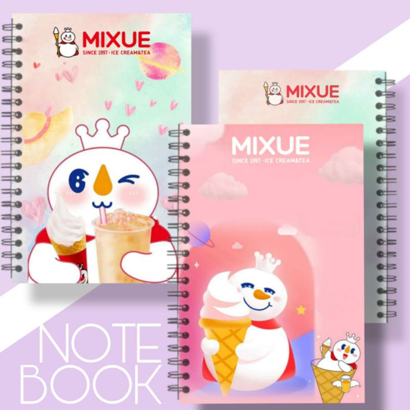 

Notebook MIXUE Aesthetic Souvenir Mixue MASKOT MIXUE LOGO