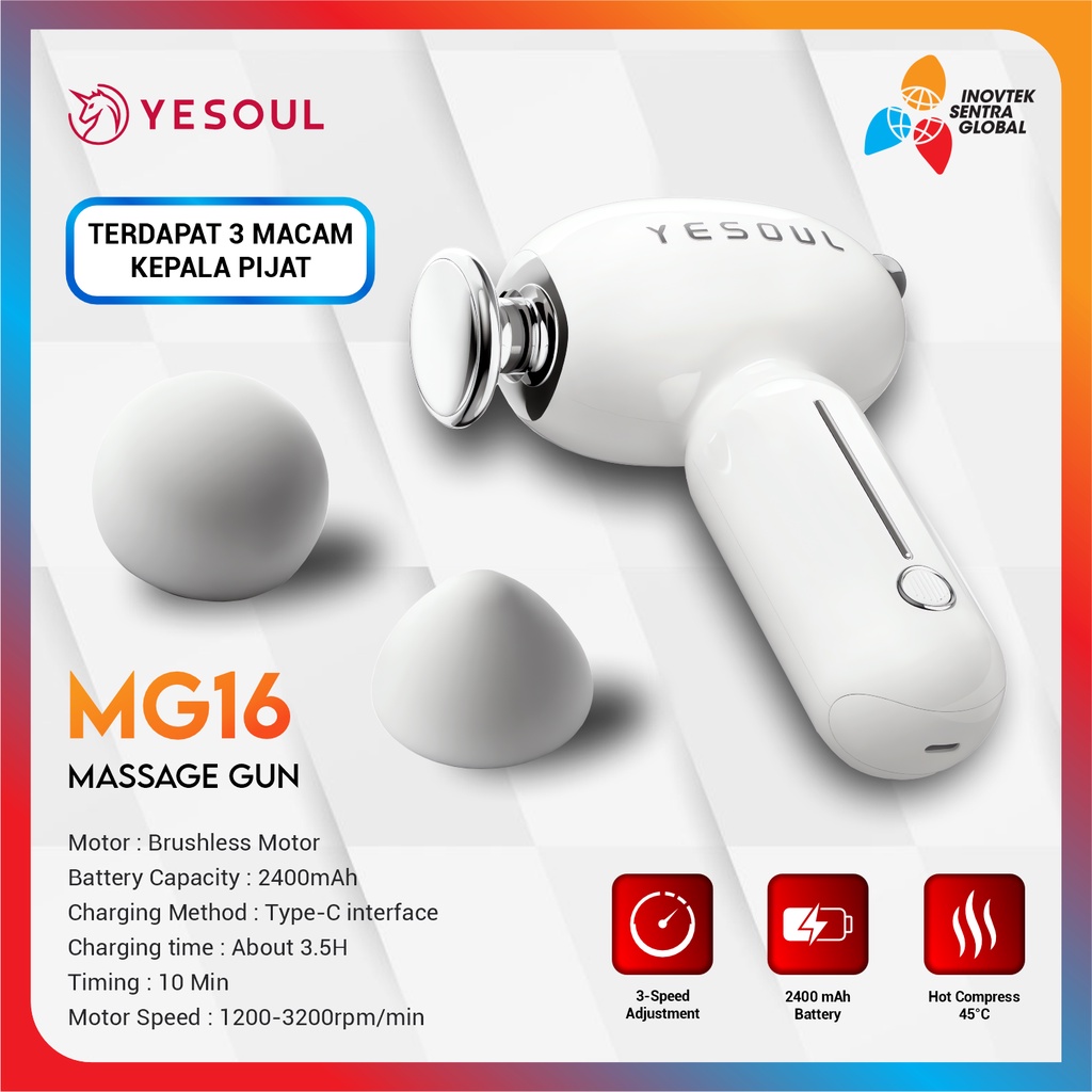 Yesoul Massage Gun MG16 Hot Compress Fascia Gun - Garansi Resmi