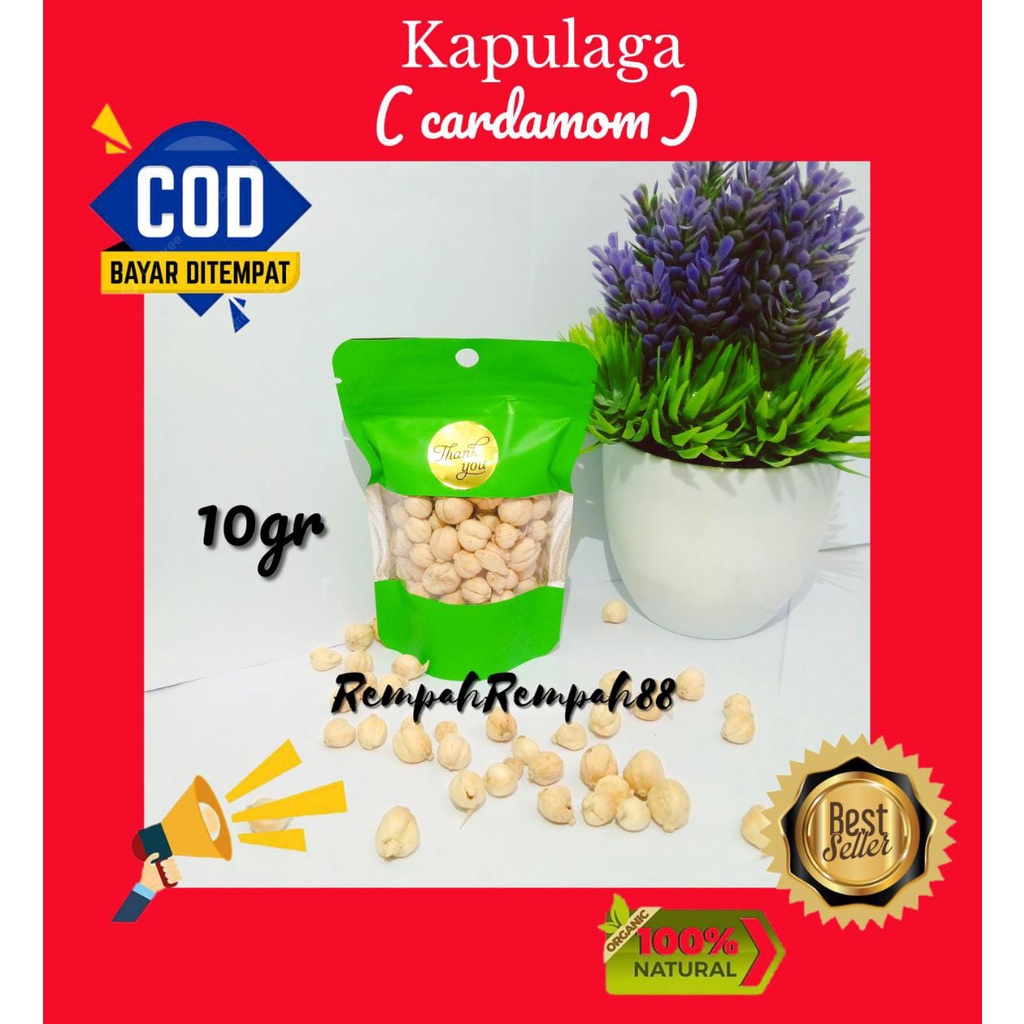 

Kapulaga Kering 10gr Alami Cardamom