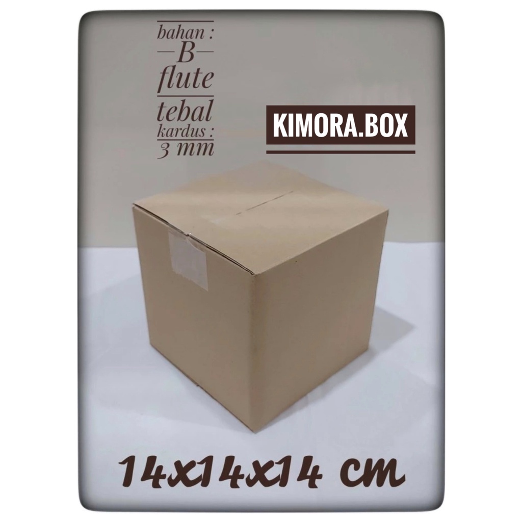 

Kardus karton uk. 14x14x14 cm... Kotak Box SHEET/SINGLE WALL POLOS