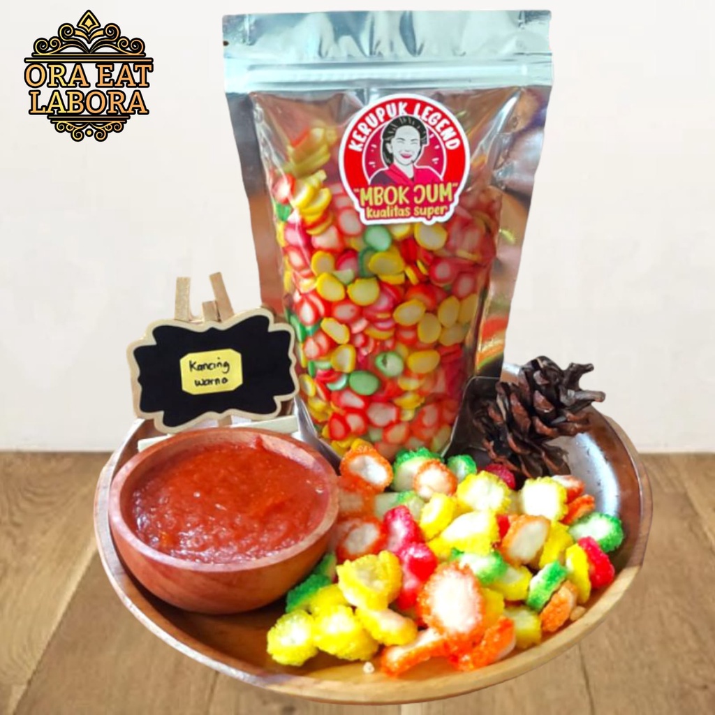 

Kerupuk Mentah Krupuk Kering Kerupuk Kancing Mini Warna Warni Kualitas Premium - Ora Eat Labora