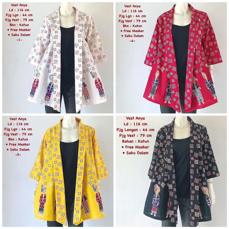 Outer/Vest Batik Anya Batik Solo Tuman