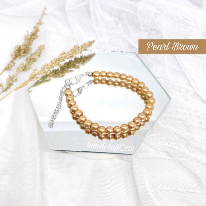 Pearl Beads / Gelang Mutiara / Crystal Cheko / Gelang Korea