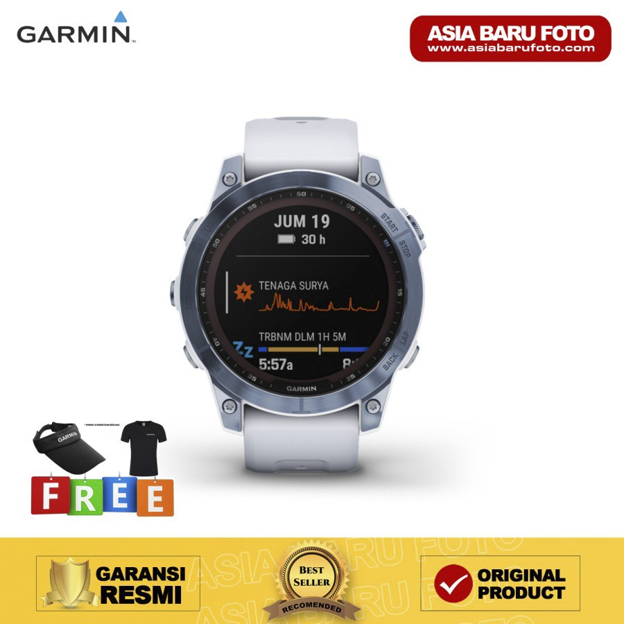 Garmin Fenix 7X Sapphire Solar - Mineral Blue Titanium