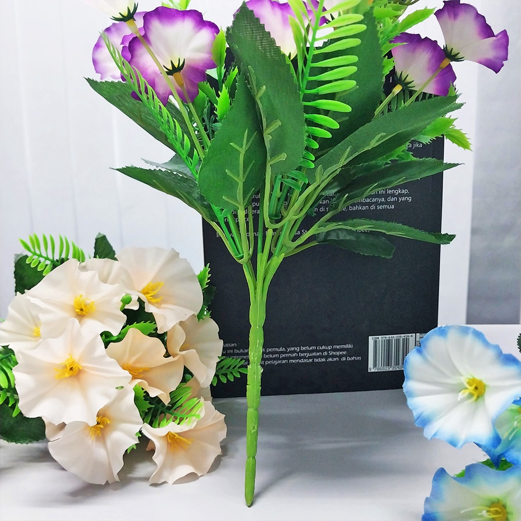 Bunga Hias Plastik Tangkai Bouquet Bunga Pajangan Dekorasi Rumah Artificial Flower PBP117 Azgalery