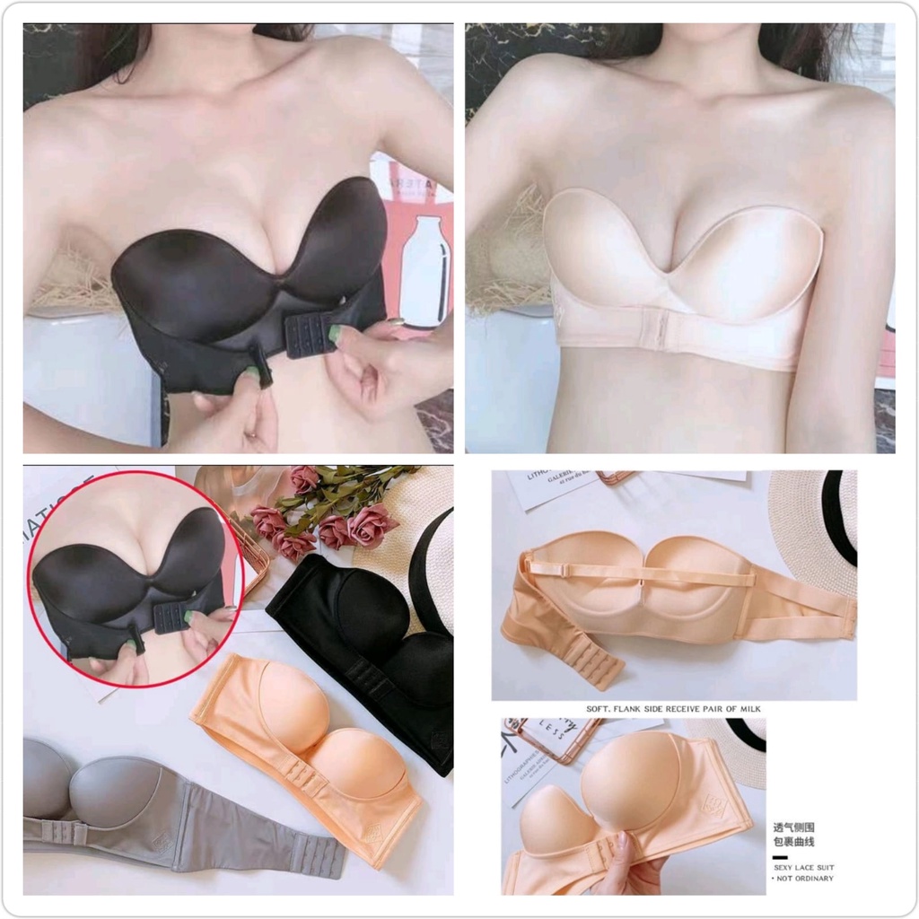 Free Bra Push Up Strapless Non Slip BH Tanpa Tali