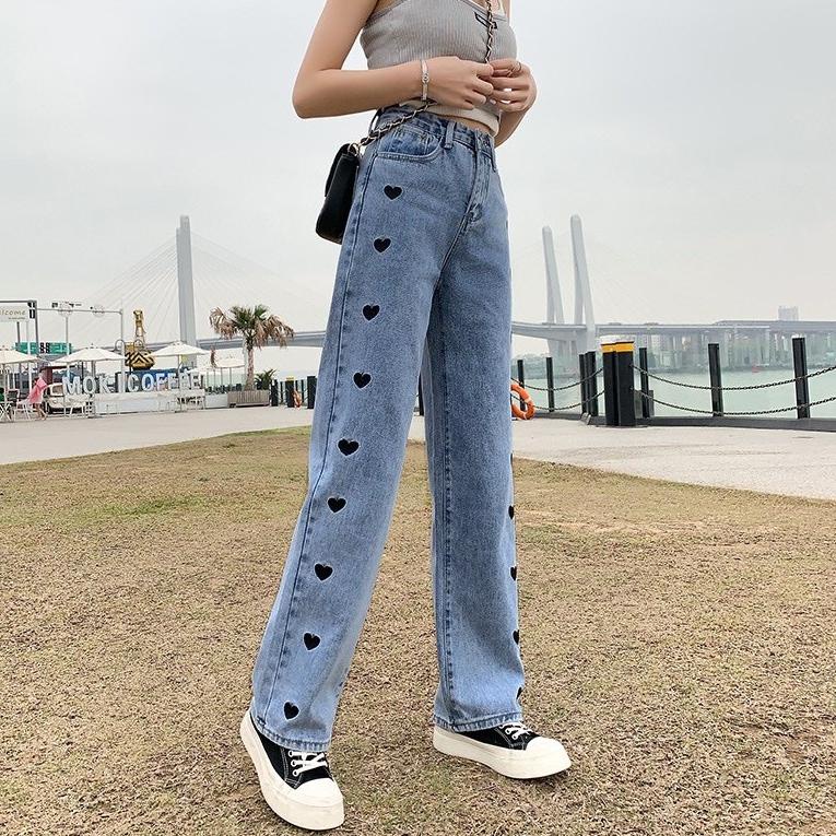 TERLARIS Celana Panjang Hw Kulot Jeans Boyfriend Korea 27-34 / Kulot Jeans Love