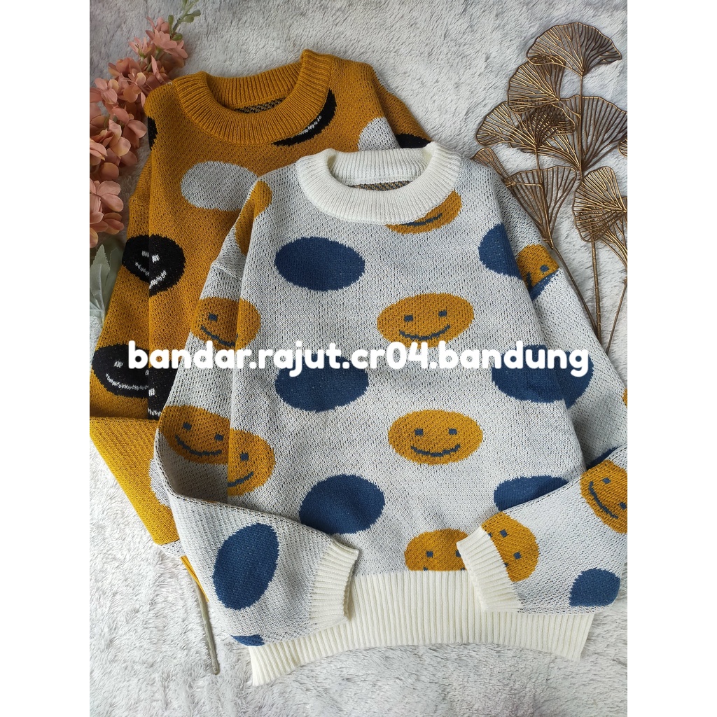 SWEATER AYUNDA MOTIF SMILE BRANDED 7 GATE