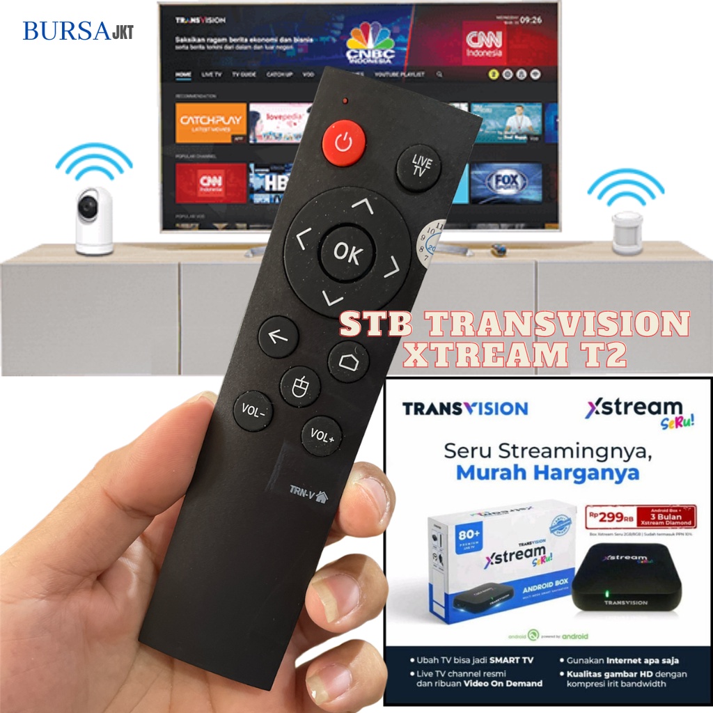 REMOTE TRANVISION XTREAM STB T2 ANDROID 10 DM12