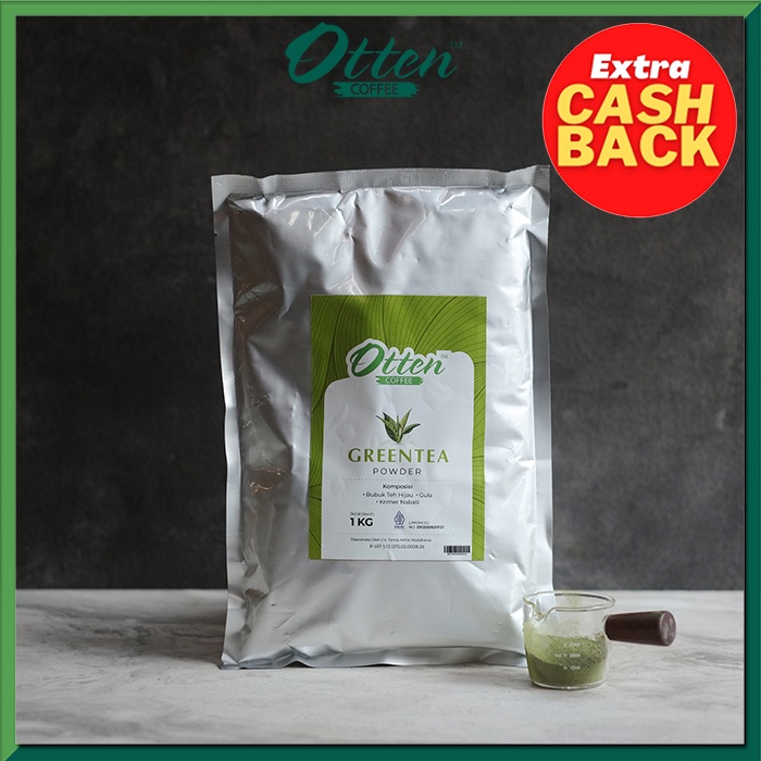 Otten - Green Tea Creme Powder 1 Kg - Minuman Bubuk Teh Hijau