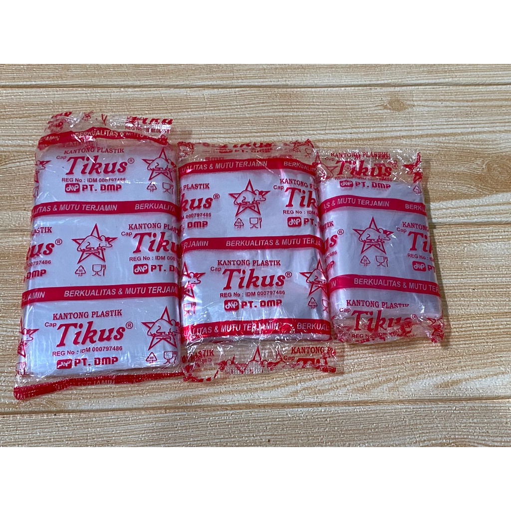 Plastik PP Bening TIKUS uk.14x33 (1kg) tipis 0.2/plastik makanan/plastik minuman/plastik souvenir/pp bening