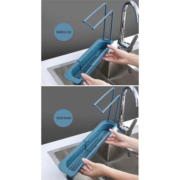 FYGALERY HL0188 Rak Gantung Wastafel Penyimpanan Spons Cuci Piring Sabun Rak Pengering Drain Rack