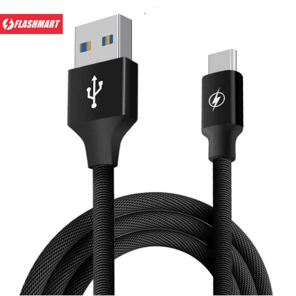 Flashmart Liquid Soft Kabel Charger USB Type C 2.4A 3 Meter - SM220