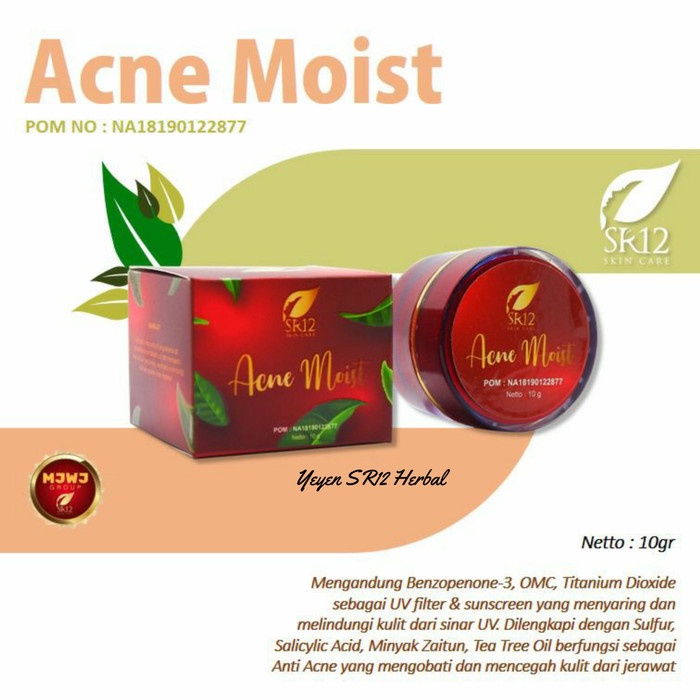 KRIM TUMPAS JERAWAT BPOM / ACNE MOIST CREAM SR12 / BEKAS JERAWAT / MENCERAHKAN WAJAH / KERUTAN WAJAH