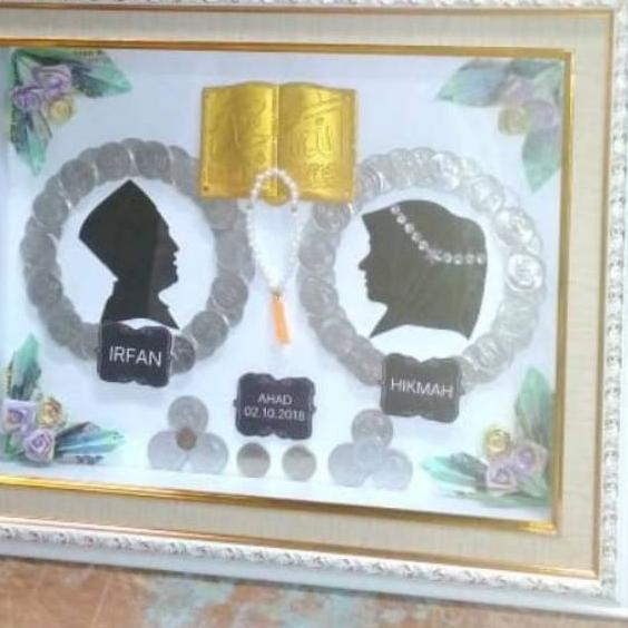 ♨ Frame bingkai 3D mahar uang uk. 40x60cm ♞