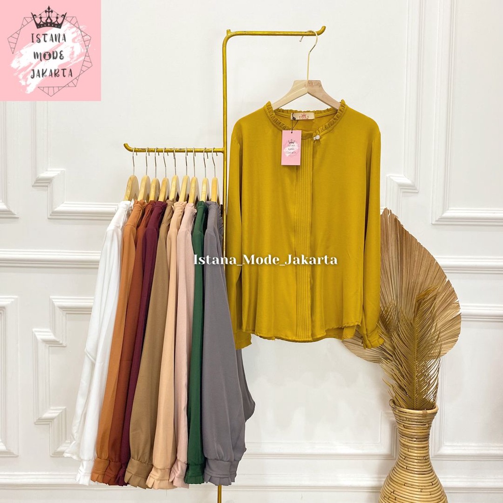 Imj Shakilla Lilac Size B Ld110 Lilac Blouse Premium Baju Atasan Wanita Lengan Panjang Fit To XL