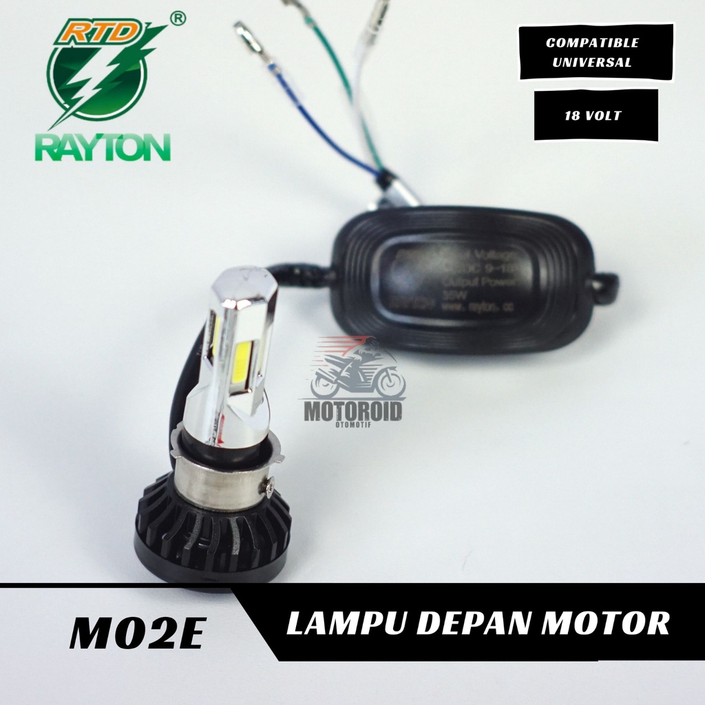 RAYTON Lampu Motor Led M02E 6 Sisi Headlamp 6 Mata Universal Motorcycle AC