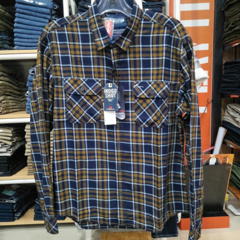 cardinal jeans - kemeja kotak kotak lengan panjang by cardinal jeans original