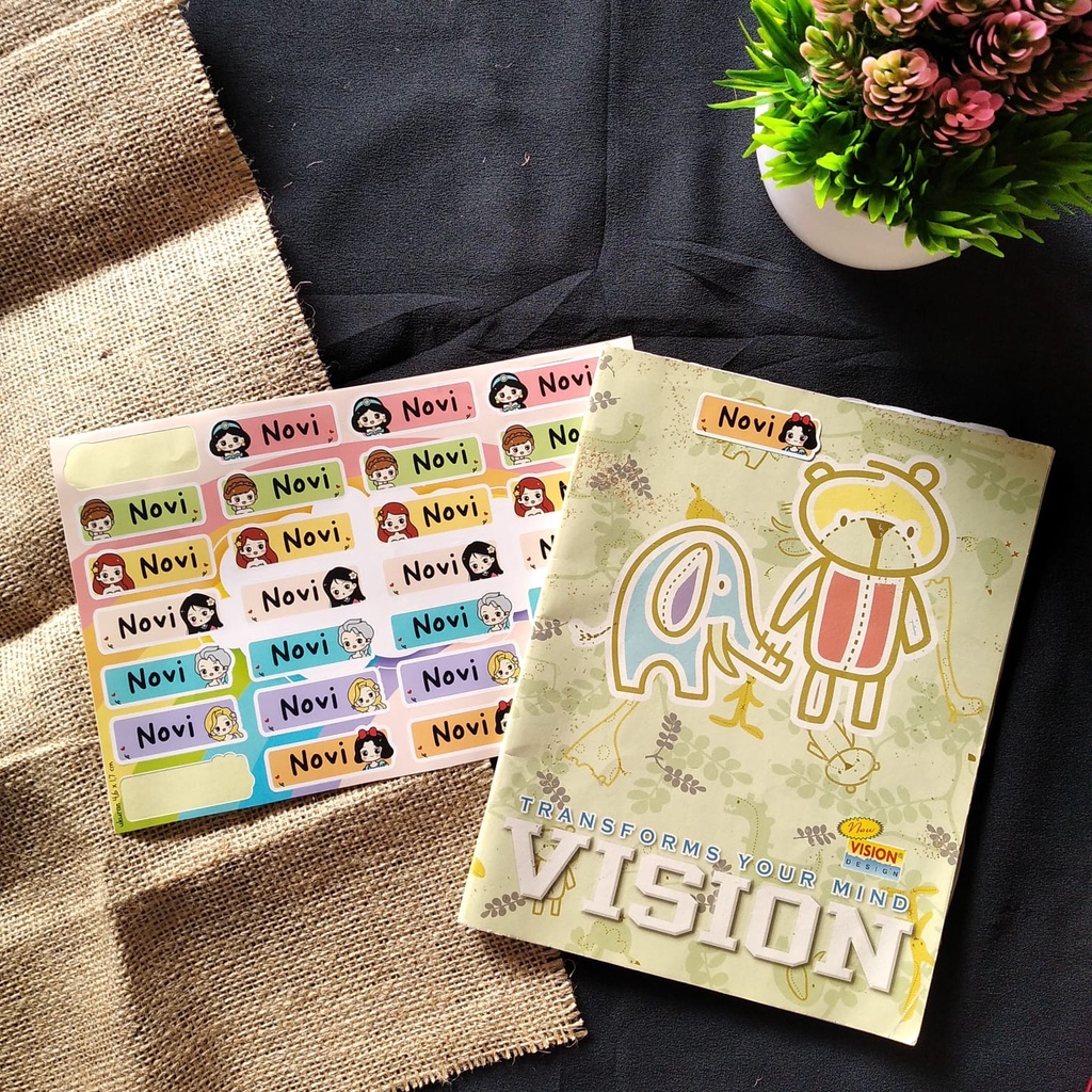 

[PART 2] ANTI AIR - Stiker Label Nama & Buku Tahan Air / Waterproff (pemesanan min 4)