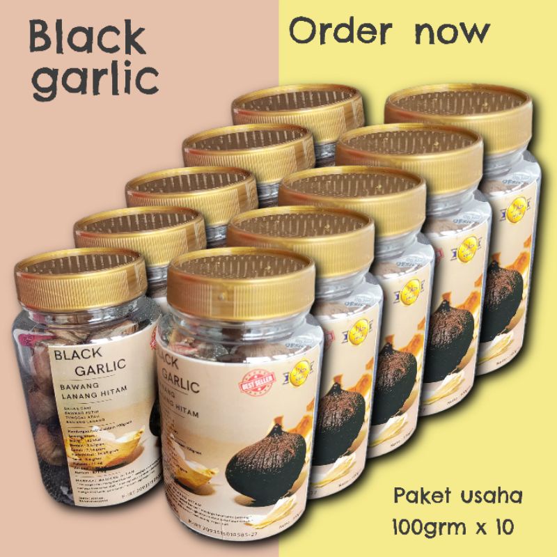 

Paket Hemat Black Garlic 10x100grm / Paket usaha cocok untuk di jual lagi