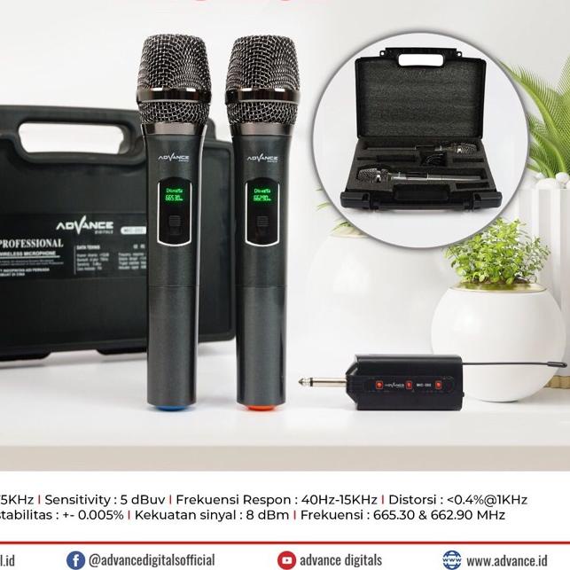 ♩ Mic Wireless Double Advance 301 Microphone Advance MIC 301 ◊
