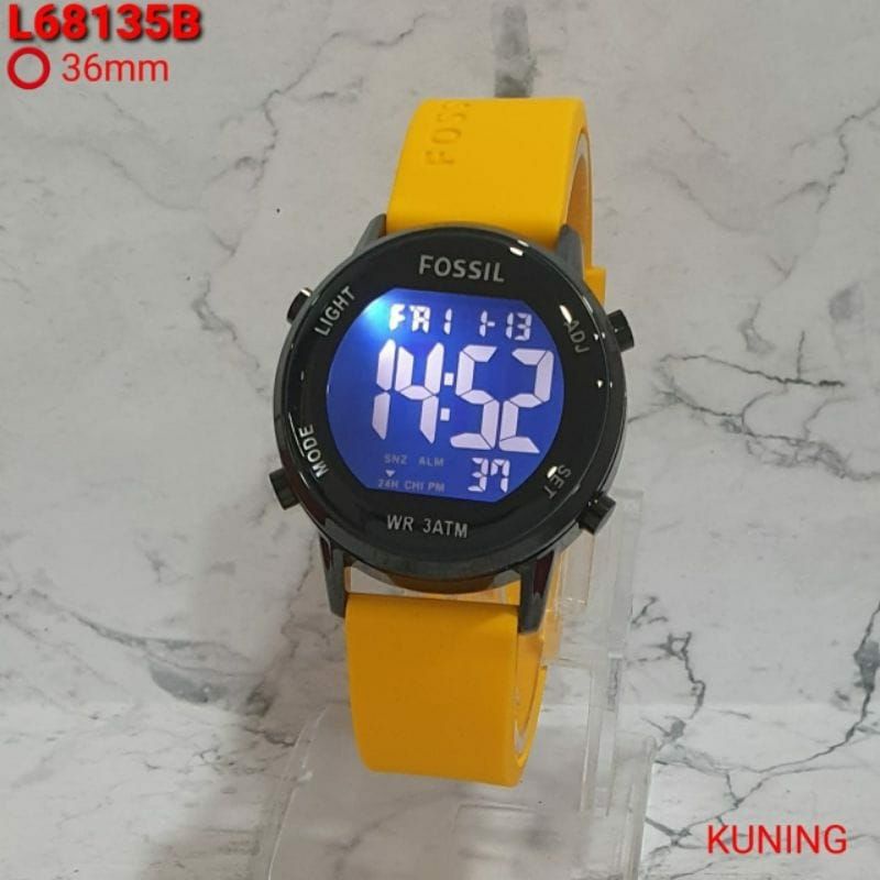 Jam Tangan Fossl Digital Tahan Air Rubber Fashion Pria Wanita Bisa COD