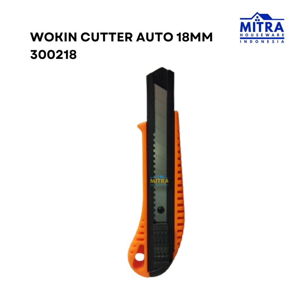 

WOKIN CUTTER AUTOLOCK 18MM PVC/ABS | Snap-Off Blade Knife | Alat Pemotong Kertas