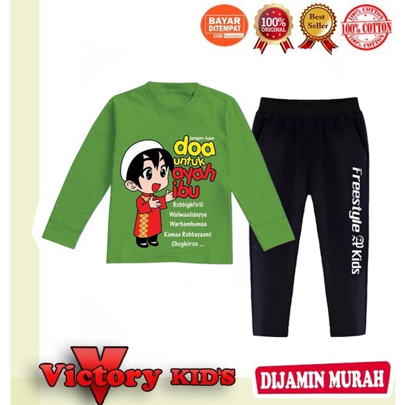 Victory kids Setelan/piyama tangan panjang anak perempuan 1-10 tahun