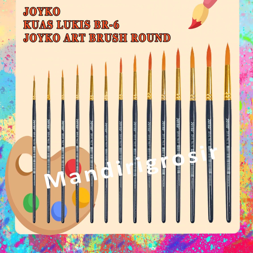 Kuas *Joyko *Kuas lukis *BRUSH BR-6 *JK SET-12*Alat Melukis