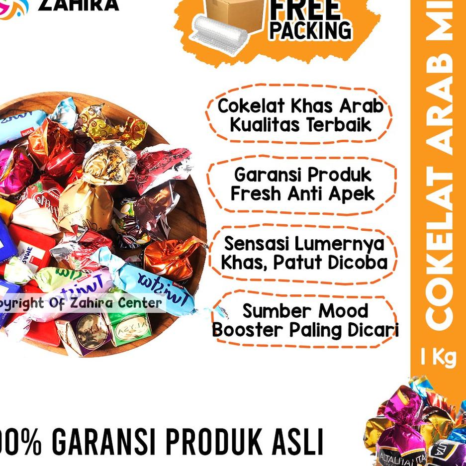 

♢ COKELAT ARAB TURKI Premium 1Kg Pasti Fresh Cokelat Mix Untuk Camilan Mood Booster Dari Truffle Deluxe ➫