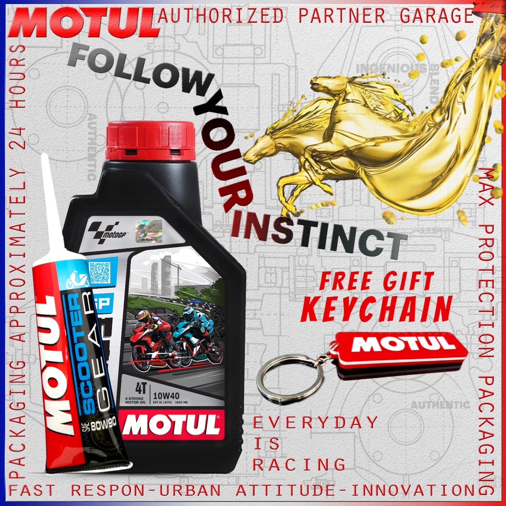 PAKET BUNDLE 1L HEMAT OLI MATIC MOTUL GP MATIC 10W40 1000ml dan SCOOTER GEAR 80W90 120ml MOTOGP / PAKET GP MATIC+BONUS KANEBO / KEYCHAIN GANTUNGAN KUNCI MOTUL