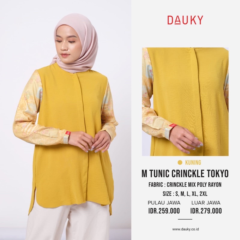 M tunic crinckle tokyo dauky tunik dauky