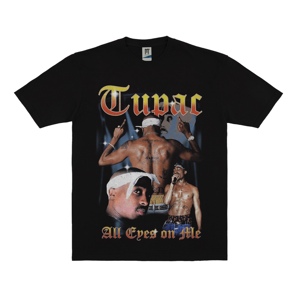 KAOS RAP TEE TUPAC SHAKUR VINTAGE | T-SHIRT TUPAC SHAKUR | TUPAC SHAKUR HITAM