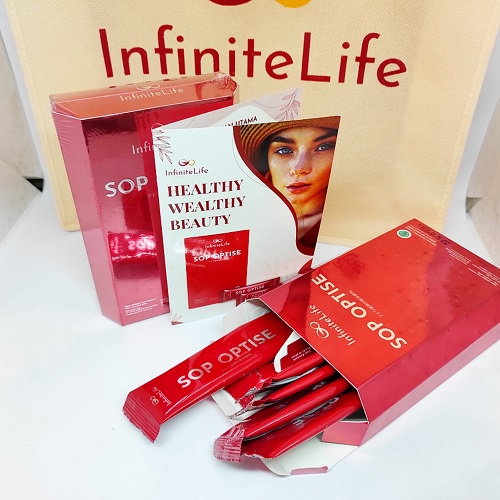 Sop Optise infinite life salmon ovary peptide susu 10 sachet