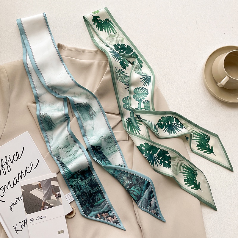Emerald Scarf Leher Scarf Tas Import High Quality Halus