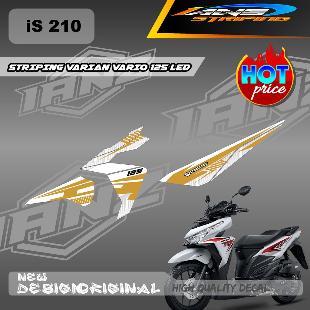 DECAL VARIO 125 LED VARIAN SIMPEL / STIKER SEMI FULL BODY HONDA VARIO 125 LED / STIKER KERETA VARIO 125 IS210