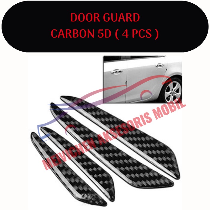DoorGuard Door Guard Stiker Pelindung Pintu Mobil Carbon Karbon 4 pcs