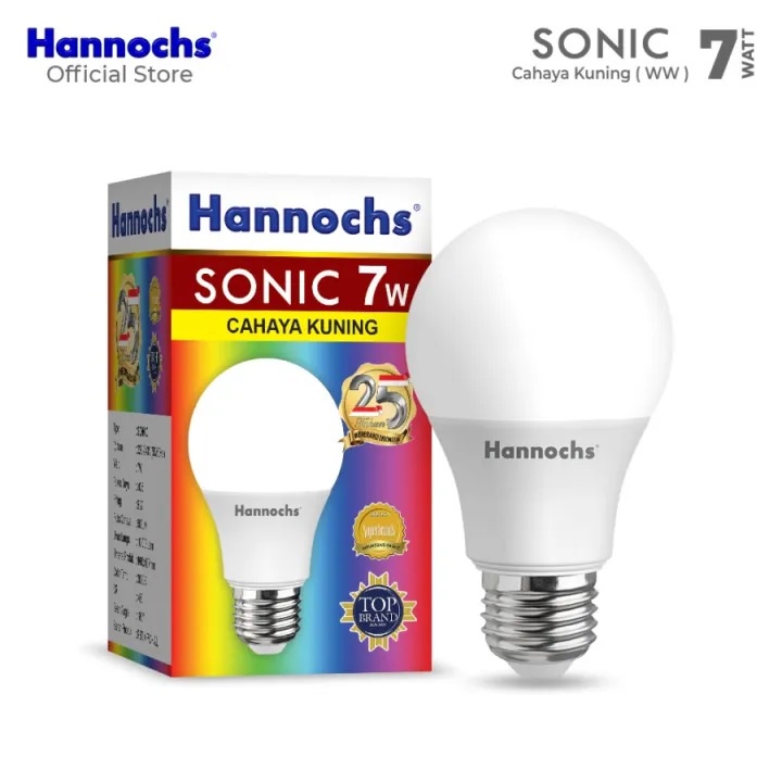 Lampu Led Hannochs Sonic 7 Watt Cahaya Kuning