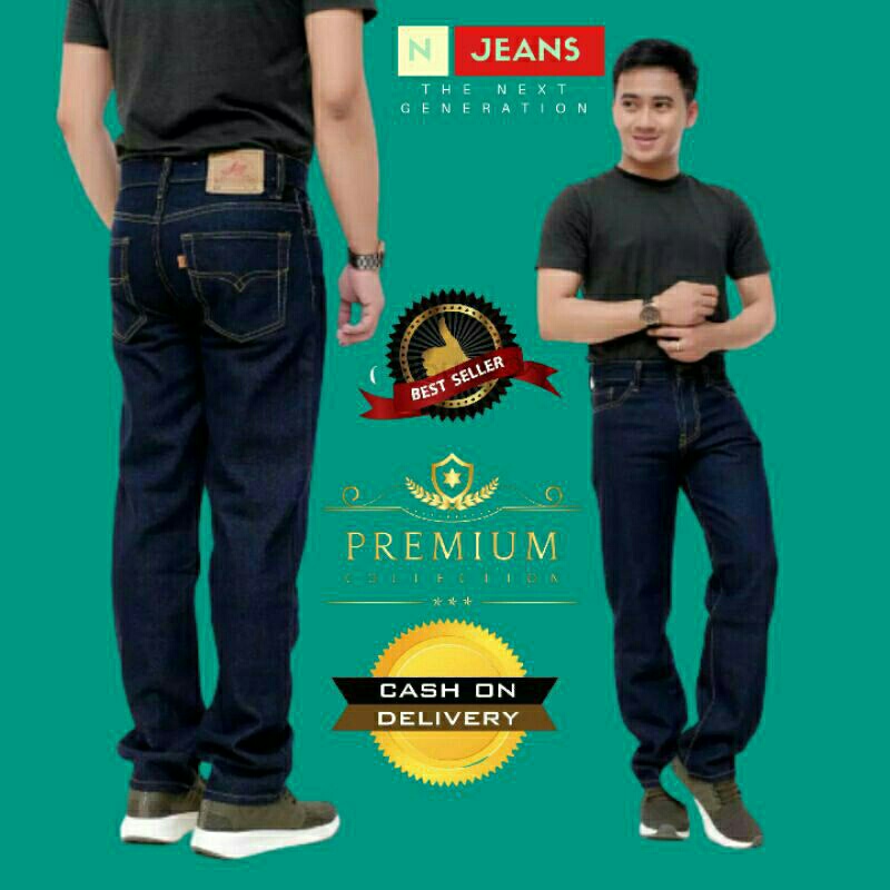 Celana jeans standart 505 / jeans reguler pria - basic Celana panjang- Ar jeans - Konveksi Celana Distro - Jakarta Celana - Gudang Celana - Distro