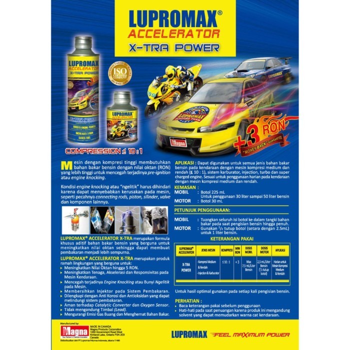 Octane Octane Booster Mobil Penambah Ron Bensin Lupromax Accelerator Original