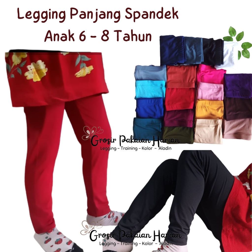 LEGGING JERSEY SPANDEK ANAK 6-8 TH