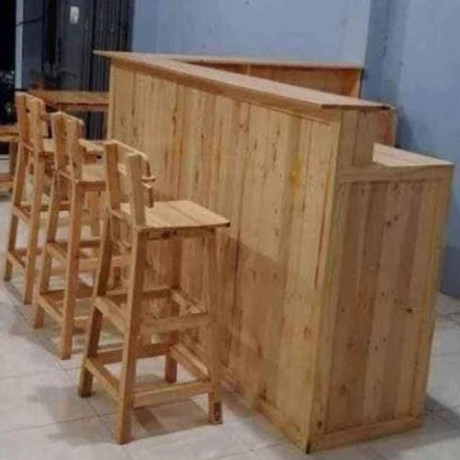 Mija Bar/Minibar/Meja Cafe Kayu Jati Belanda Solid Kuat & Tahan Lama Stordiyaput