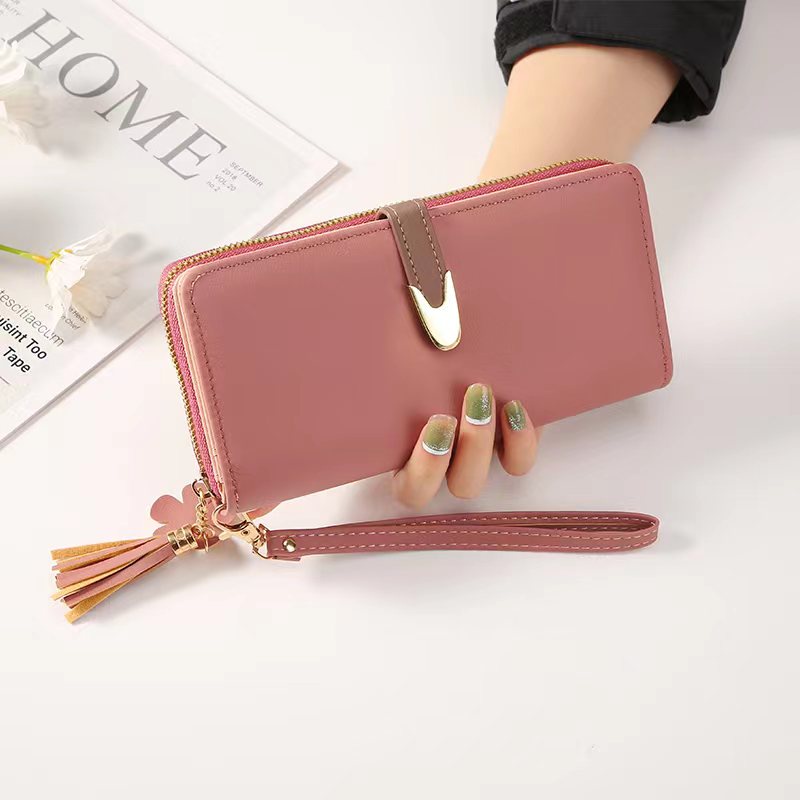 ♥DPS829♥ Dompet Panjang Wanita Warna Solid Yang Baru Dompet Anak Perempuan Impor Berkualitas Tinggi Dompet Kopling Wanita Dengan Kapasitas Besar Dan Banyak Slot Kartu Dompet Wanita Import Premium Yang Murah Dan Bersahaja (JJ-912)