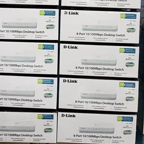 ⅎ D-LINK DES-1008C Switch 8 port, Dlink 8 port desktop switch hub ✼